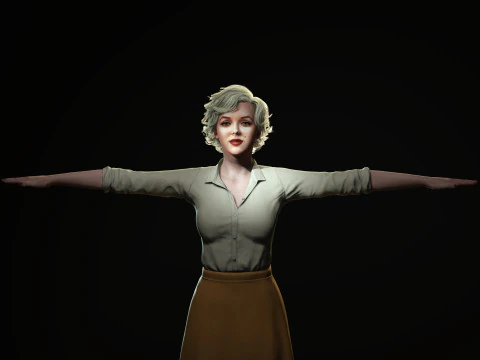 Marilyn Monroe Character 3D Model