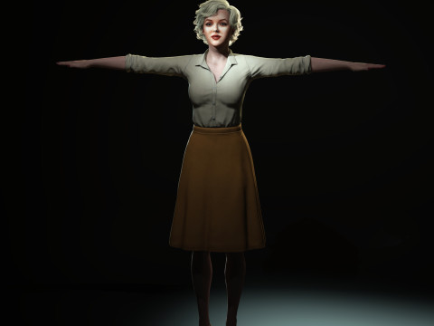 Marilyn Monroe Character Modello 3D