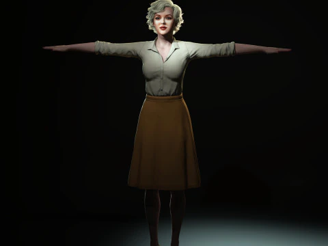 Marilyn Monroe Character 3D Model