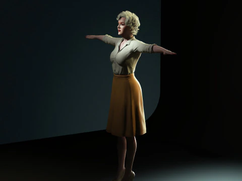 Marilyn Monroe Character 3D Model