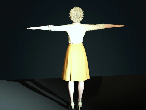 Marilyn Monroe Character 3D Model