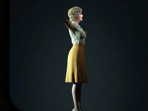 Marilyn Monroe Character 3D Model