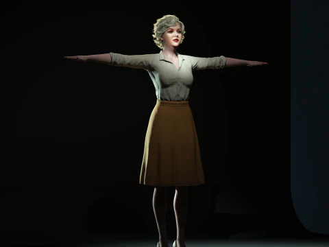 Marilyn Monroe Character 3D Model