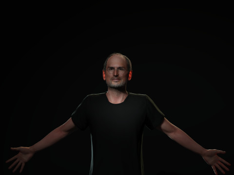 Steve Jobs Character Model 3D