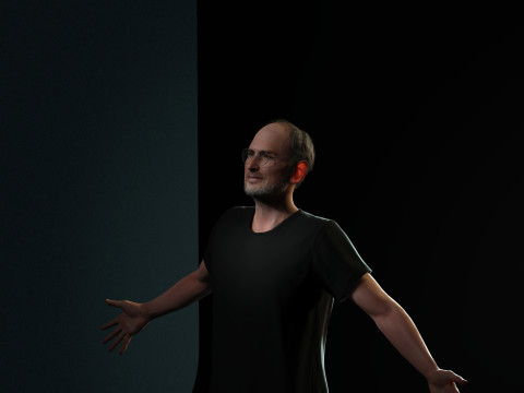 Steve Jobs Character Model 3D