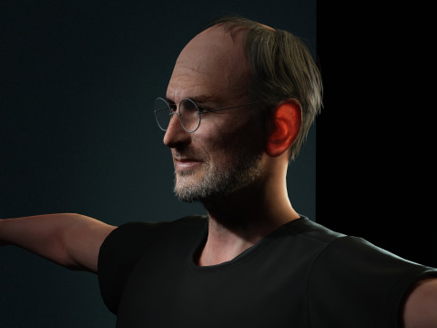 Steve Jobs Character Model 3D