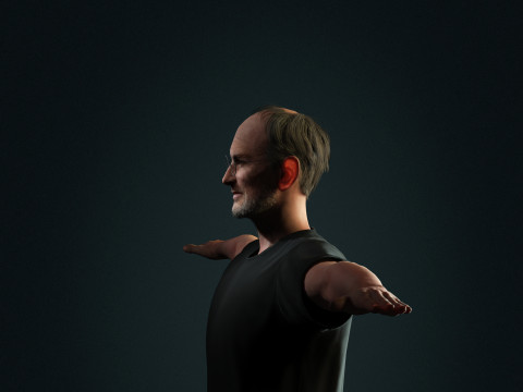 Steve Jobs Character Model 3D