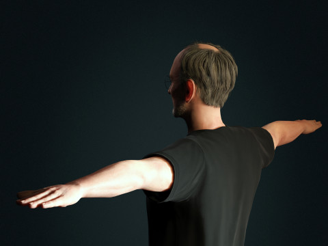 Steve Jobs Character Model 3D