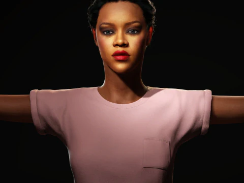 Rihanna Character 3D Model
