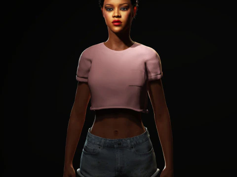 Rihanna Character 3D Model