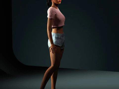 Rihanna Character 3D Model