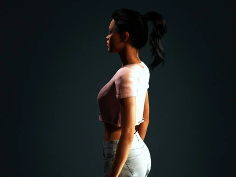Rihanna Character 3D Model
