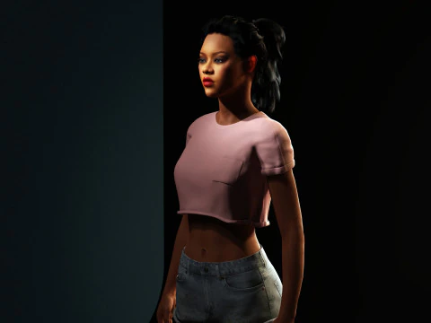 Rihanna Character 3D Model