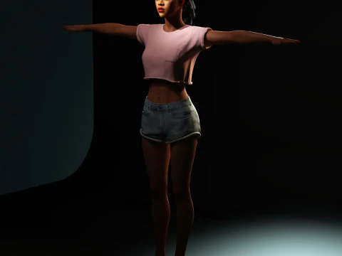 Rihanna Character 3D Model