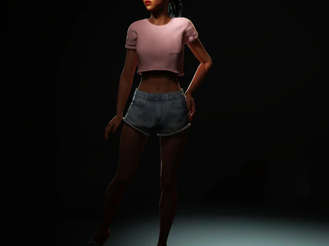 Rihanna Character 3D Model