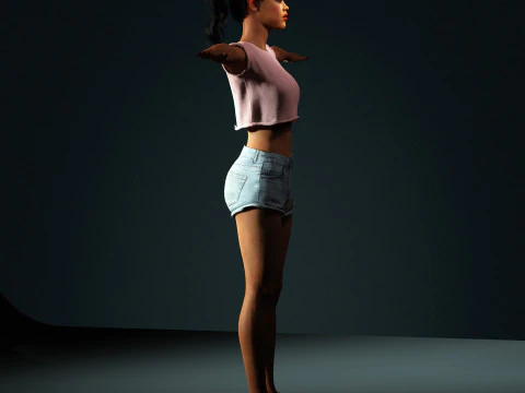 Rihanna Character 3D Model