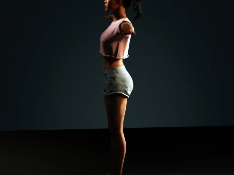 Rihanna Character 3D Model