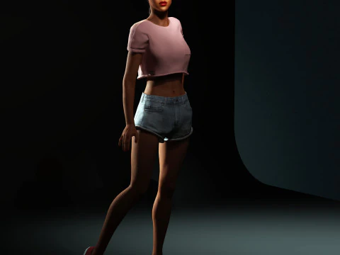 Rihanna Character 3D Model