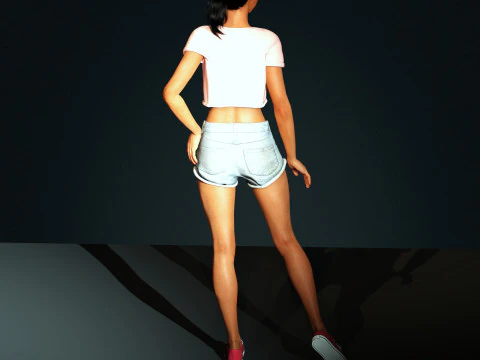 Rihanna Character 3D Model