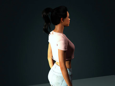 Rihanna Character 3D Model