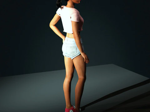 Rihanna Character 3D Model