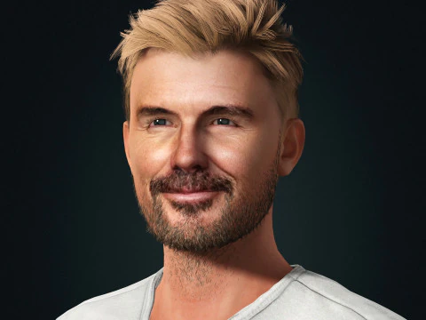 David Beckham Character 3D Model