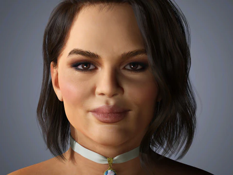 Низькополігональний персонаж Кріссі Тейген 3D Модель