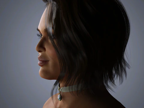 Chrissy Teigen Character Low-poly 3D Model