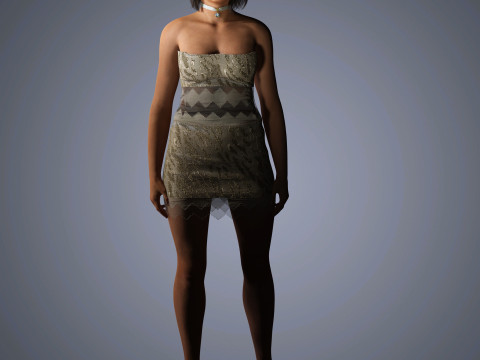 Chrissy Teigen Character Low-poly Modèle 3D