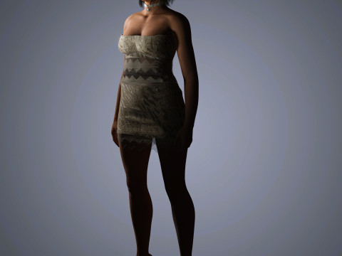Chrissy Teigen Character Low-poly Modèle 3D