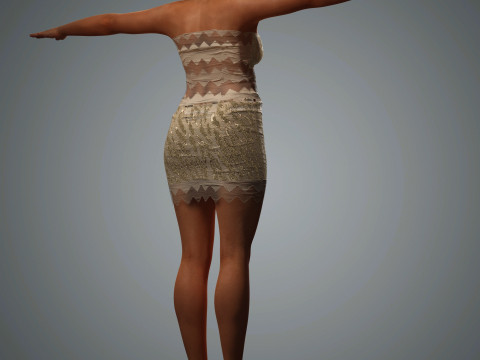 Chrissy Teigen Character Low-poly Modèle 3D