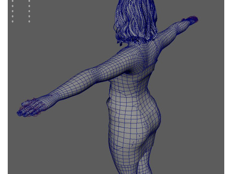 Chrissy Teigen Character Low-poly Modèle 3D