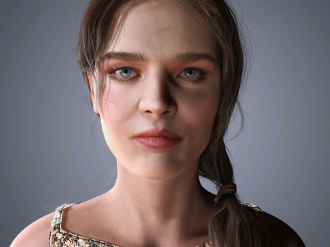 Natalia Vodianova Character Low-poly 3D Model