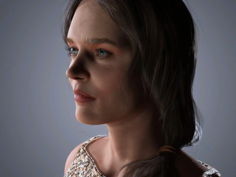 ナタリア・ヴォディアノヴァ キャラクター ローポリ 3Dモデル