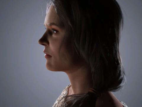 ナタリア・ヴォディアノヴァ キャラクター ローポリ 3Dモデル