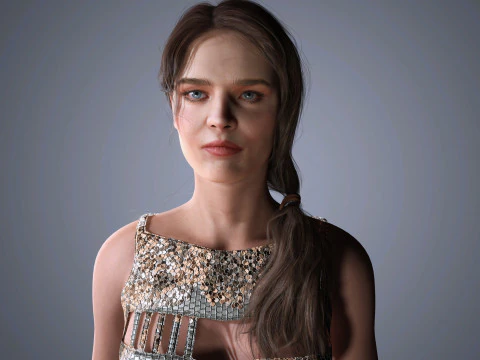 ナタリア・ヴォディアノヴァ キャラクター ローポリ 3Dモデル