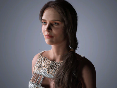 ナタリア・ヴォディアノヴァ キャラクター ローポリ 3Dモデル