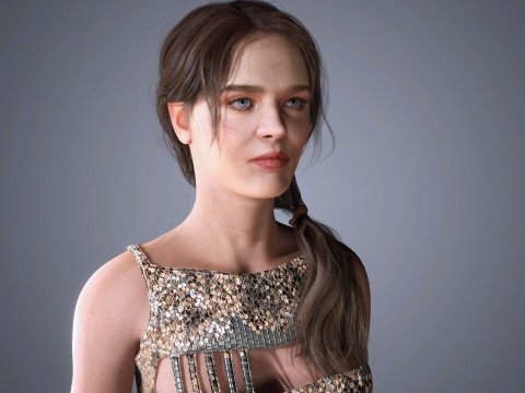 Natalia Vodianova Character Low-poly 3Dモデル