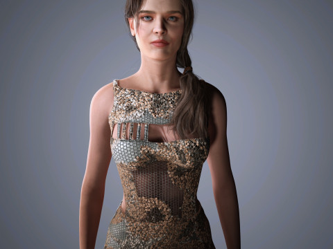 Natalia Vodianova Character Low-poly 3Dモデル