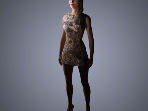 Natalia Vodianova Character Low-poly 3Dモデル