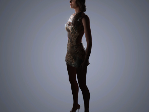 Natalia Vodianova Character Low-poly 3Dモデル