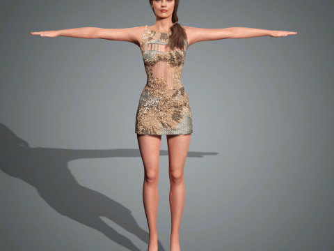 Natalia Vodianova Character Low-poly 3Dモデル