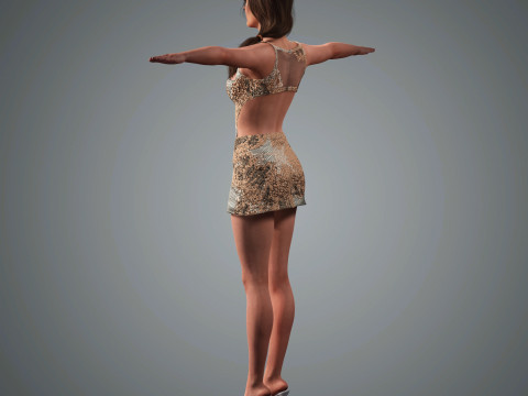 Natalia Vodianova Character Low-poly 3Dモデル