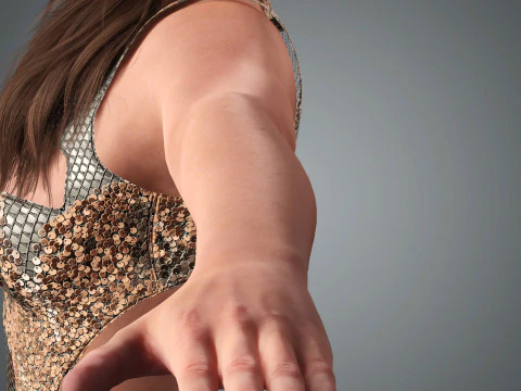 ナタリア・ヴォディアノヴァ キャラクター ローポリ 3Dモデル