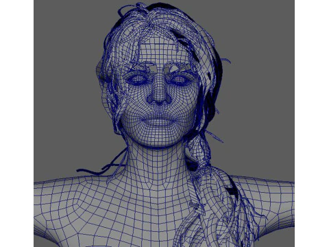 ナタリア・ヴォディアノヴァ キャラクター ローポリ 3Dモデル