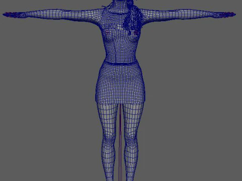 ナタリア・ヴォディアノヴァ キャラクター ローポリ 3Dモデル