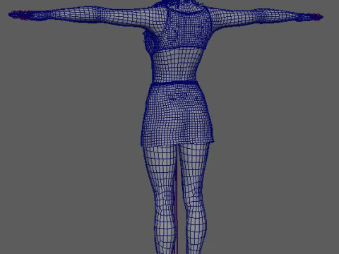 ナタリア・ヴォディアノヴァ キャラクター ローポリ 3Dモデル