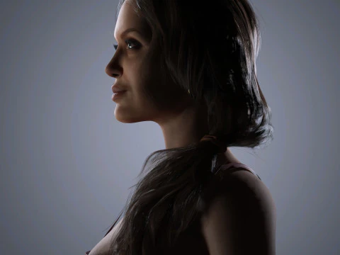 Angelina Jolie Character Low-poly 3D Model