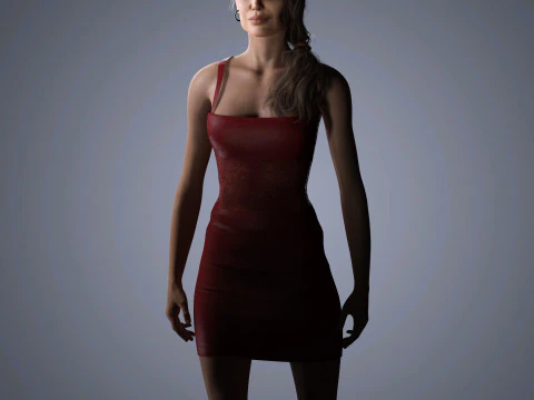 Angelina Jolie Character Low-poly 3D Model