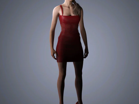 Angelina Jolie Character Low-poly 3D Model